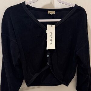 DONNI. Black Button-Down Women's Shirt